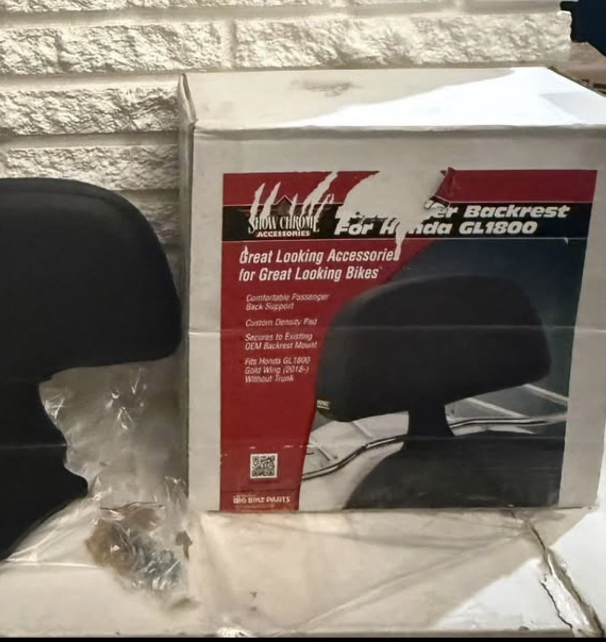 Show Chrome Quick Detach Driver Backrest Honda Gold Wing GL1(contact info removed)-2025