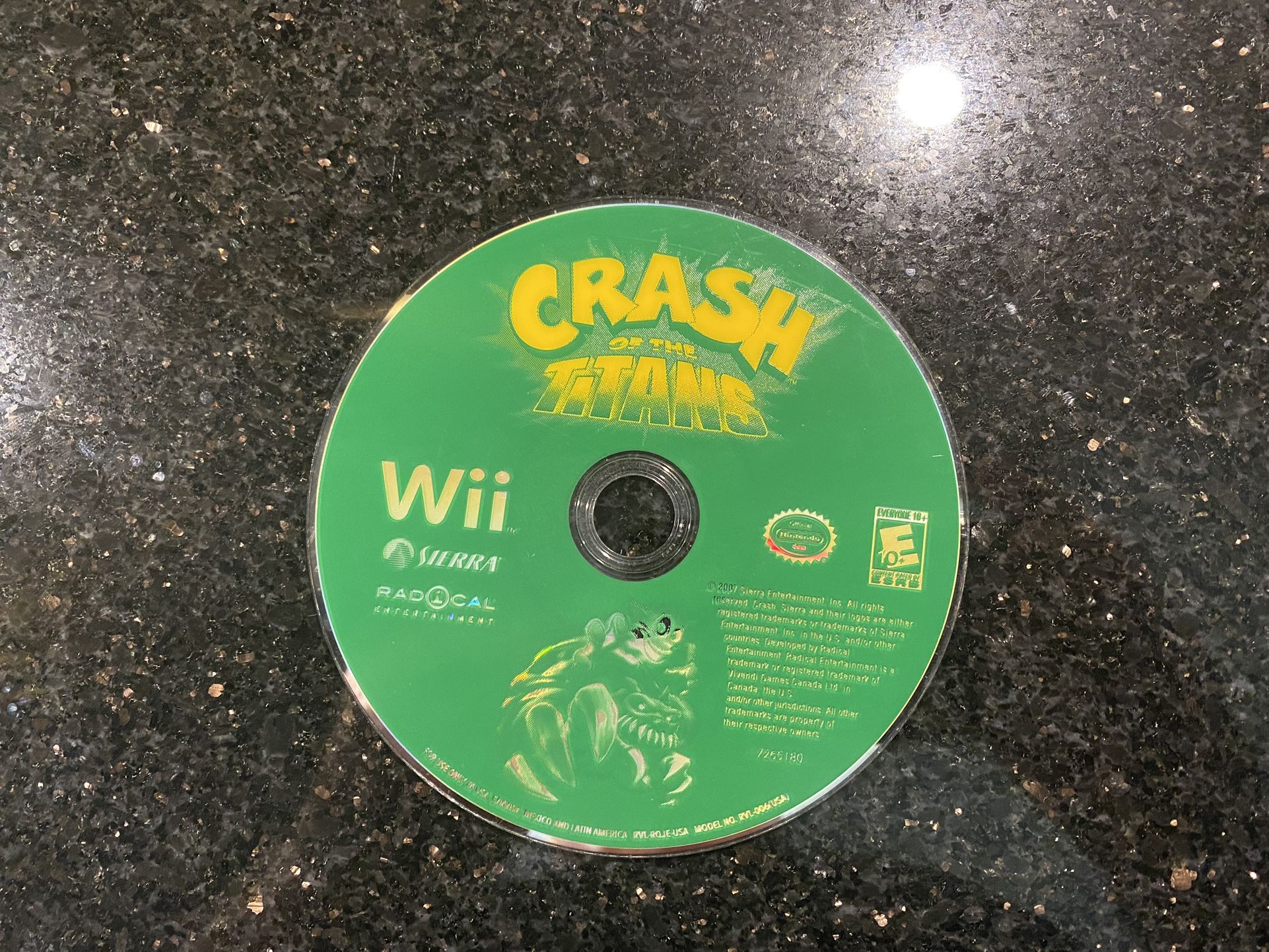 Crash Of The Titans Wii Used