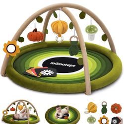 Tummy Time Mat With Rattles And Sensory Toys Green