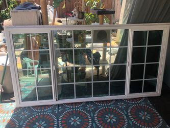 Vinyl window.  Decorative window.   Large window