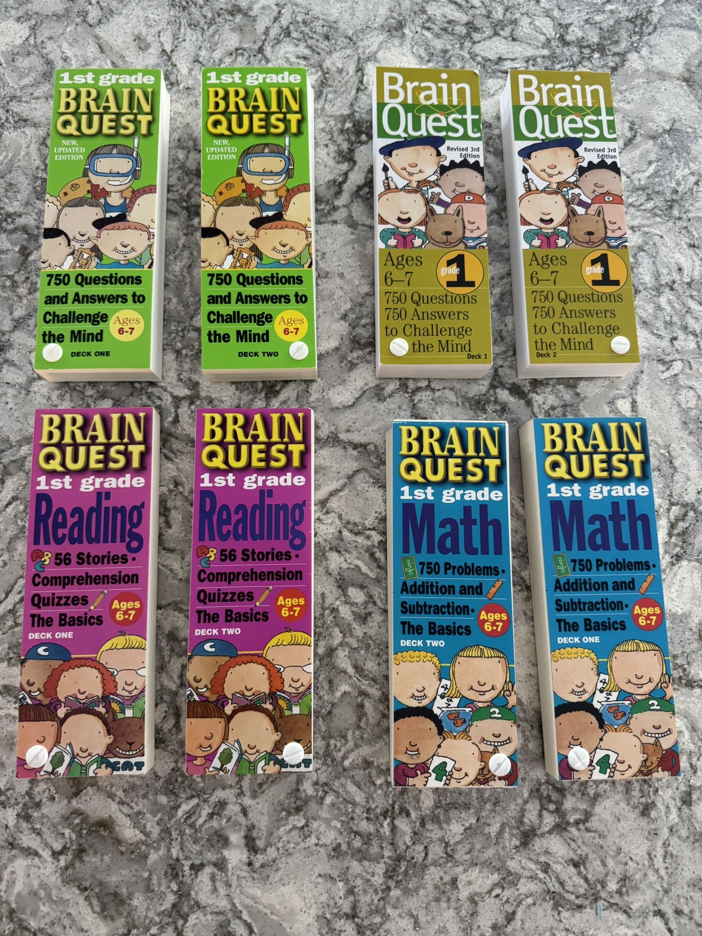 Brain Quest 1st Grade: Reading, Math, 750 Questions To Challenge The Mind