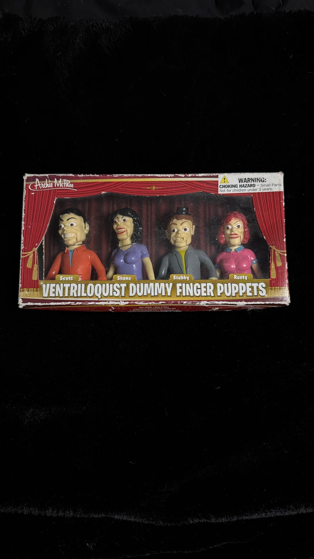 Vintage Archie McPhee Ventriloquist Dummy Finger Puppets