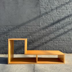 Vintage Danish Modern Mid Century Modern Birch Bookshelf Media Console Record Shelf