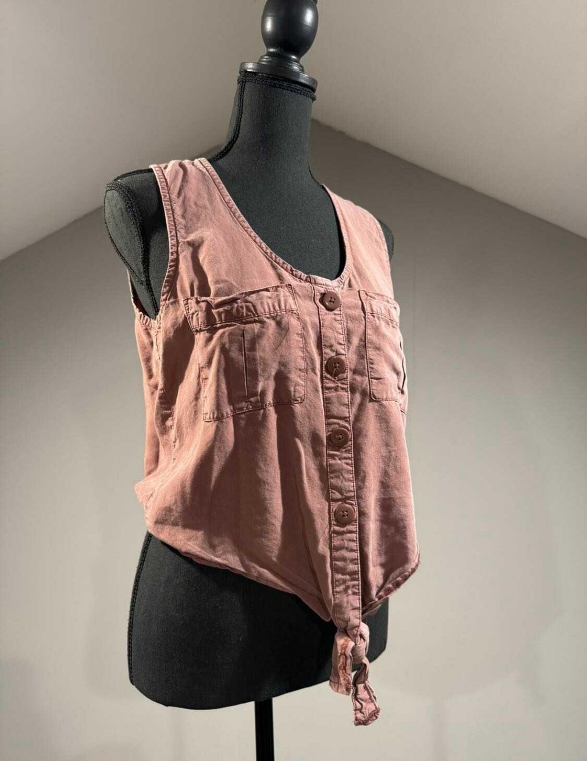 Small Rustic Maroon Cropped Tank