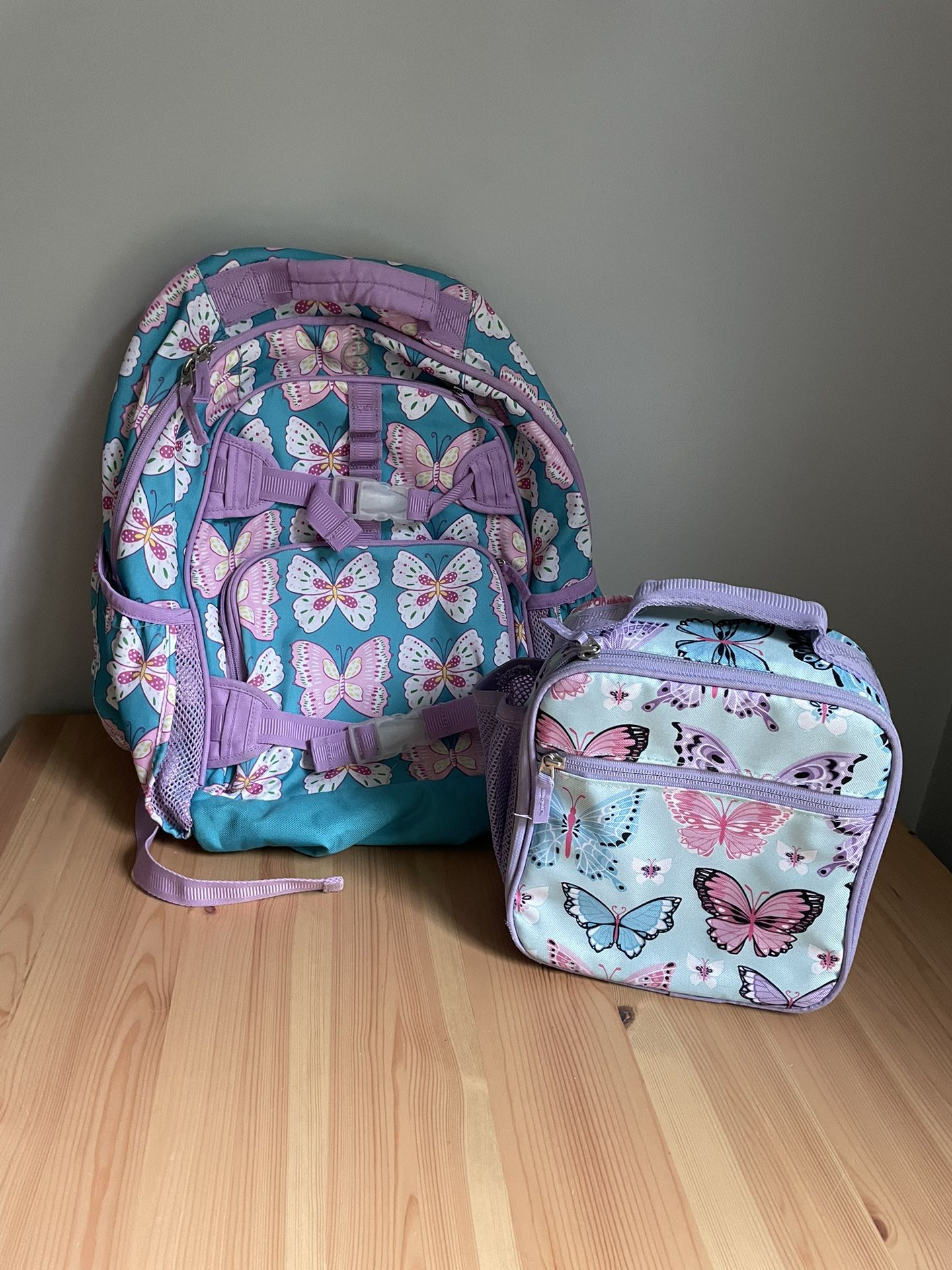 Pottery Barn Kids Backpack And Lunchbox Girls Butterflies Back to