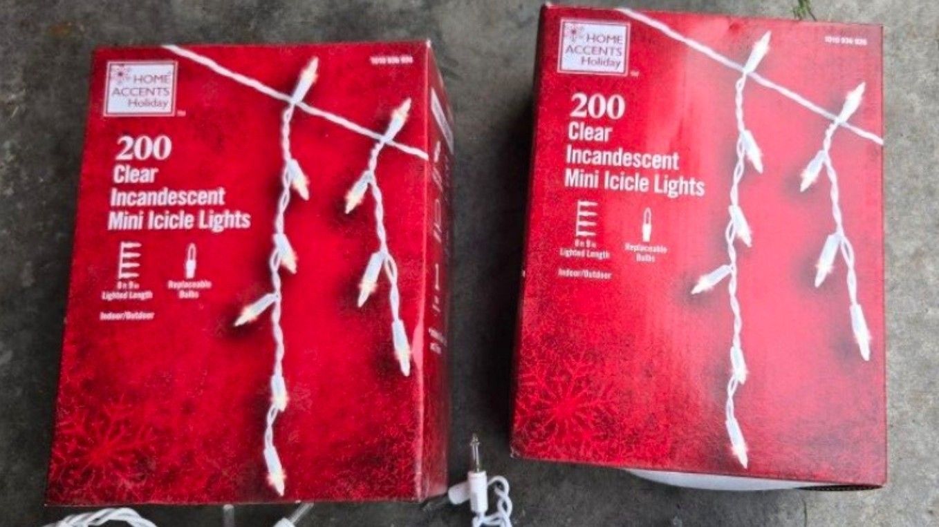 Christmas Lights New And Used Icicle Lights