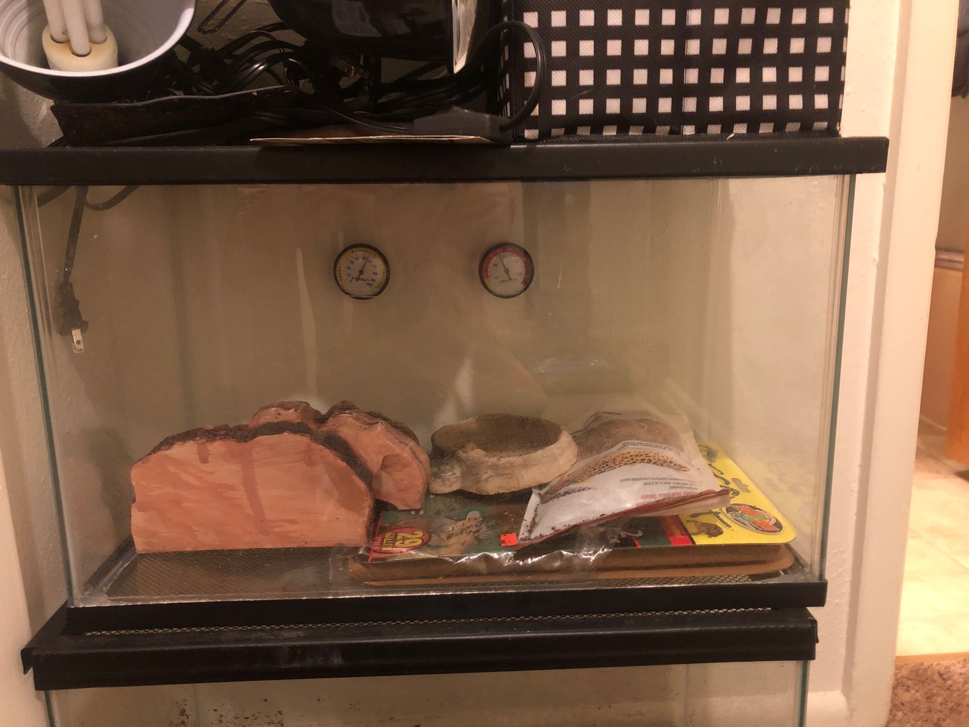 10gal. Tank plus Everything you need for a leopard gecko including heat pad and lights.