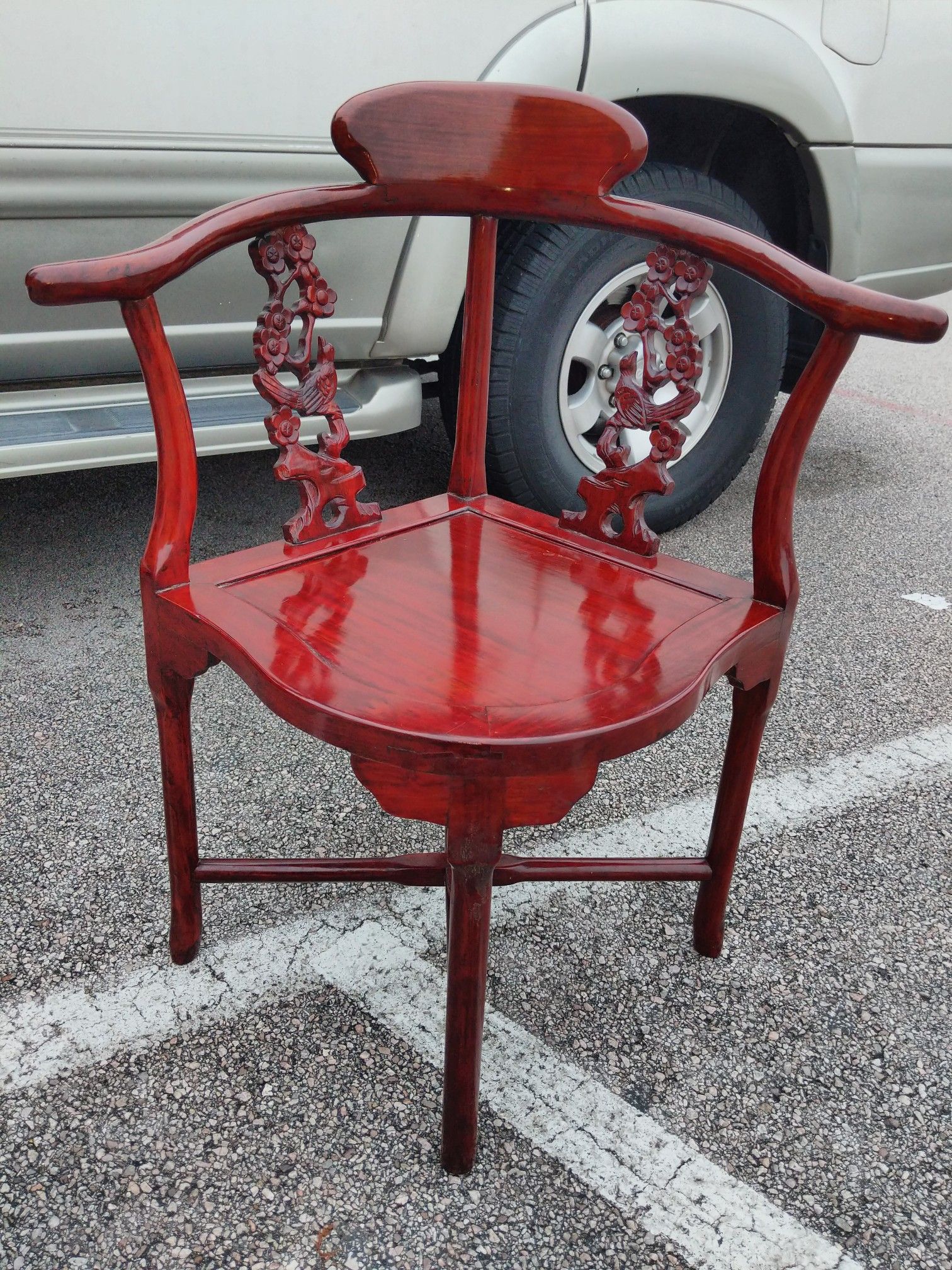 Rare vintage/antique Chinese rosewood carved chair