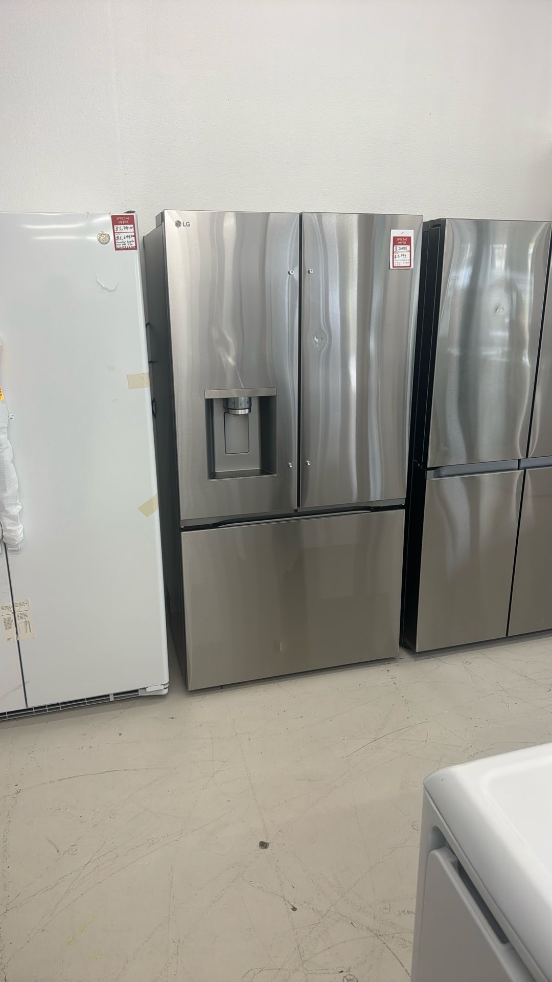 LG 24 cu. ft. Counter Depth MAX Zero Clearance 3-Door French Door Refrigerator with Craft Ice in PrintProof Stainless Steel