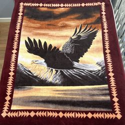 Eagle Vintage Style Acrylic Blanket