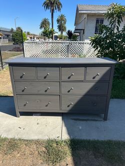 Gray ikea office desk / dresser