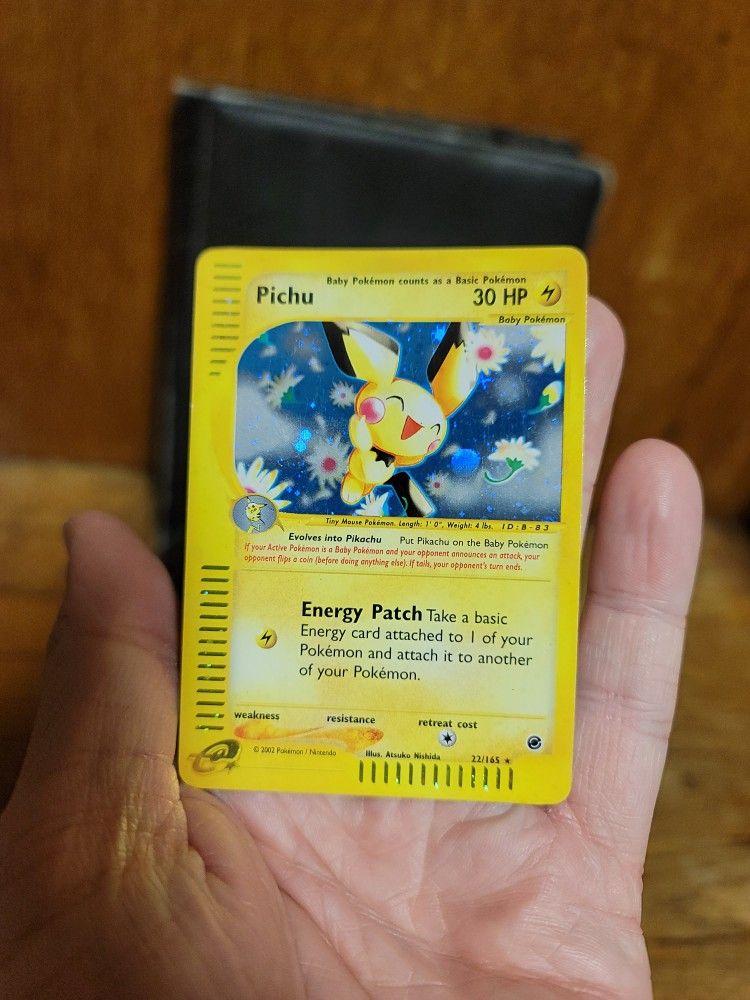 shiny pichu pokemon card This spiky-eared promo seemed to fit the Halloween vibe  I cannot believe my hunny @themunchesvault gifted me one of his favorite cards  I remember coming across it and thought Uncommon Card Type Pichu - HeartGold SoulSilver -