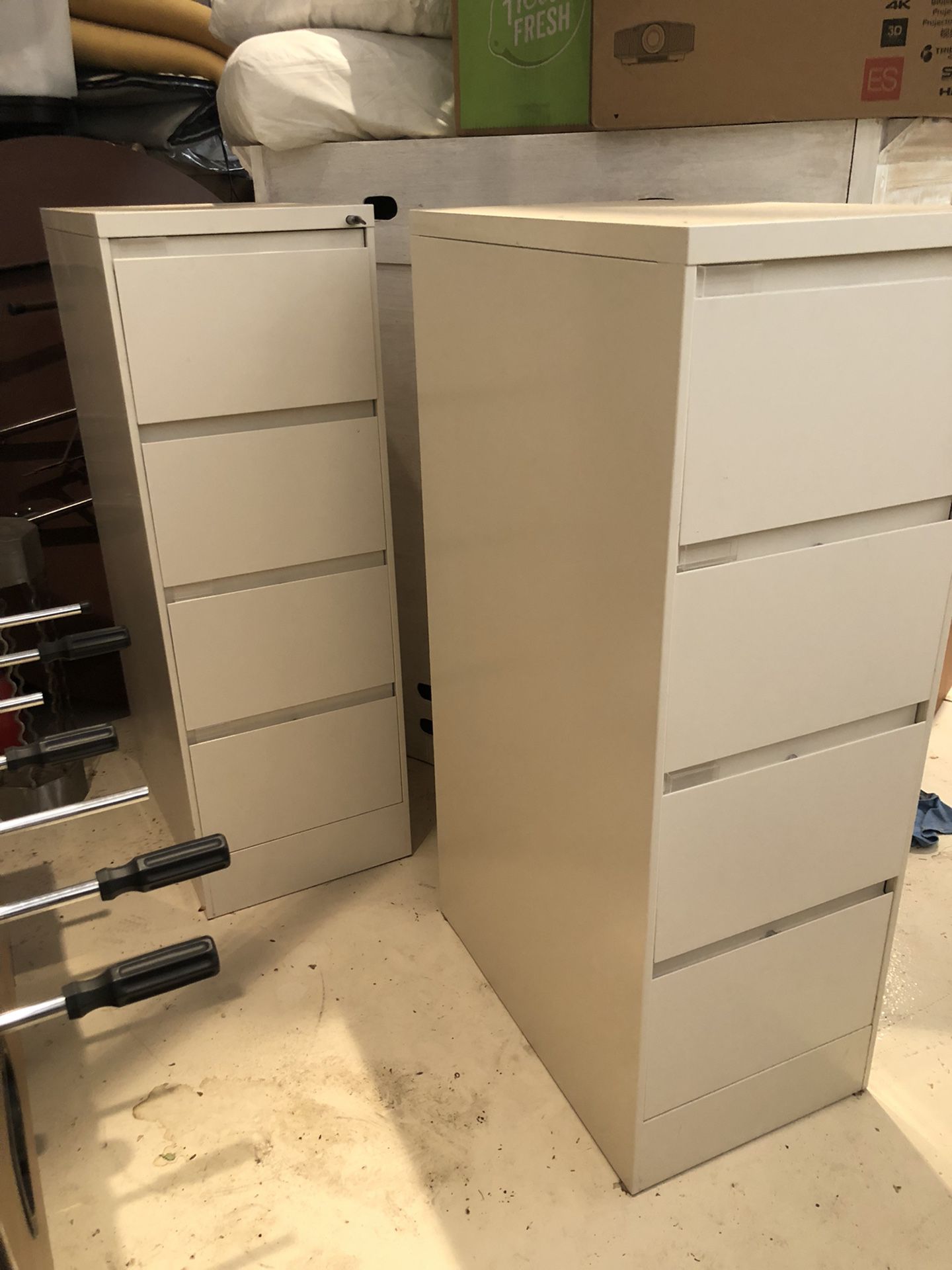 Steelcase Locking 4 Drawer File Cabinets
