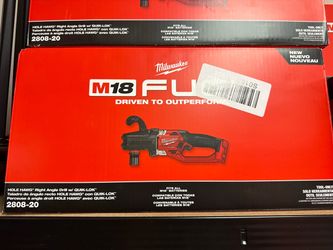 Milwaukee M18 FUEL 18V Lithium-Ion Brushless Cordless Hole Hawg 7/16 in. Right Angle Drill W/ Quick-Lok (Tool-Only)