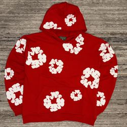 Red Denim Tear Hoodie Size M And L