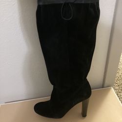 Michael Kors black suede 7 1/2 calf high boots