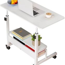 Small Desk for Small Spaces Rolling Adjustable Height