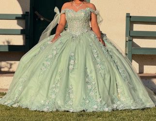 Sage Green Quinceañera Ball Gown