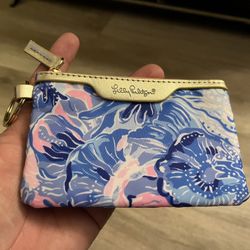 Blue Flower Tie Dye Wallet