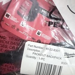 Milwaukee drill set and back pack (New)