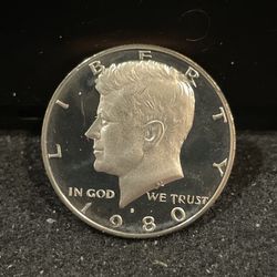 1980 S Gem Proof Kennedy Half Dollar With A Deep Cameo 646