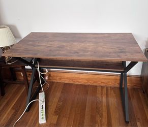 $40-Desk with storage shelf! MOVING SALE! Pick up in Brookline