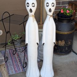 Vtg RARE 1995 Union Products Set Of Two Don Featherstone 37 " Ghost Blow Molds