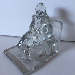 Unique Clear Glass Lady bookend