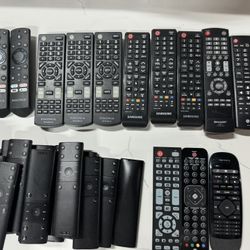 Lot Of 45 TV Remotes: Vizio, Amazon, Roku, TCL, Insignia, Samsung, LG, Sharp, Some Are Universal/Programmable 