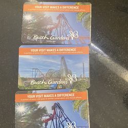 BUSCH GARDEN TICKETS 
