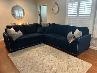 Blue Sectional  Sofa Bed