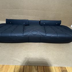 BMW G09 XM Rear Bench Seat In Black Leather / Red Piping 