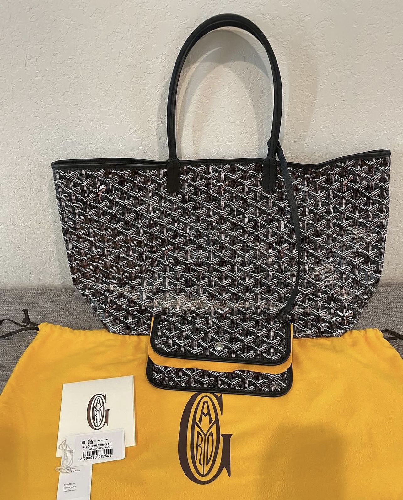 Shop GOYARD Saint Louis Saint Louis PM Bag ( STLOUIPMLTY01CL01P