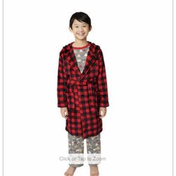 eddie bauer youth boys 3 Piece Pajama set/robe/size 14/16/nwot