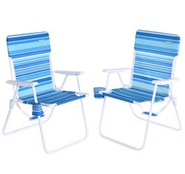 2 SUNNYFEEL 15IN BEACH CHAIRS