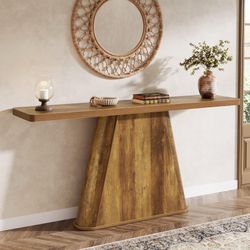 63-Inch Long Entryway Table, Wooden Sofa Table Behind Couch, Farmhouse Console Furniture for Entrance, Hallway, Foyer, Living Room, Modern Style