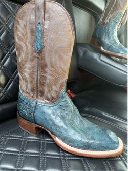 Lucchese Cliff Full Quill Ostrich Boots