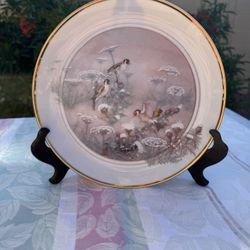 Gold Finches Of Virtue Limited Edition Plate #1177A J. Cheng