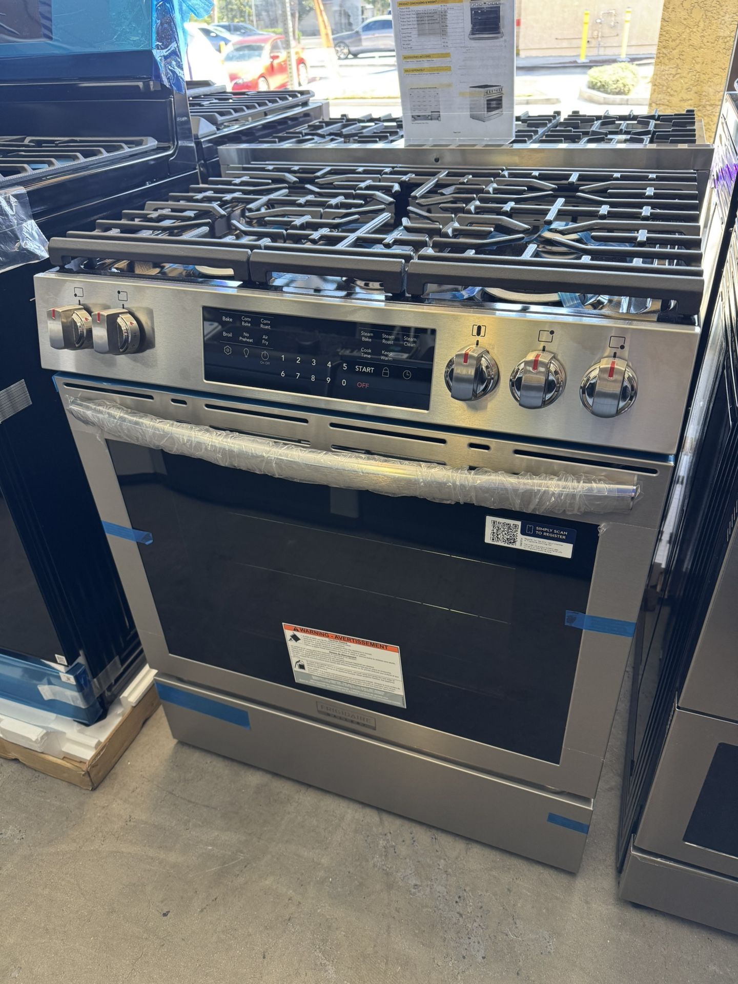 Frigidaire Gallery 30” Slide In Gas Range With Airfry - New