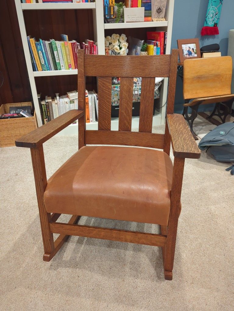Antique Mission-style Rocking Chair