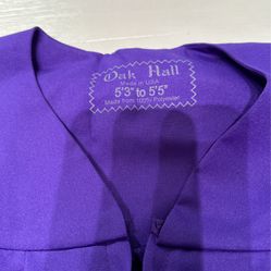 Purple Graduation Cap And Gown