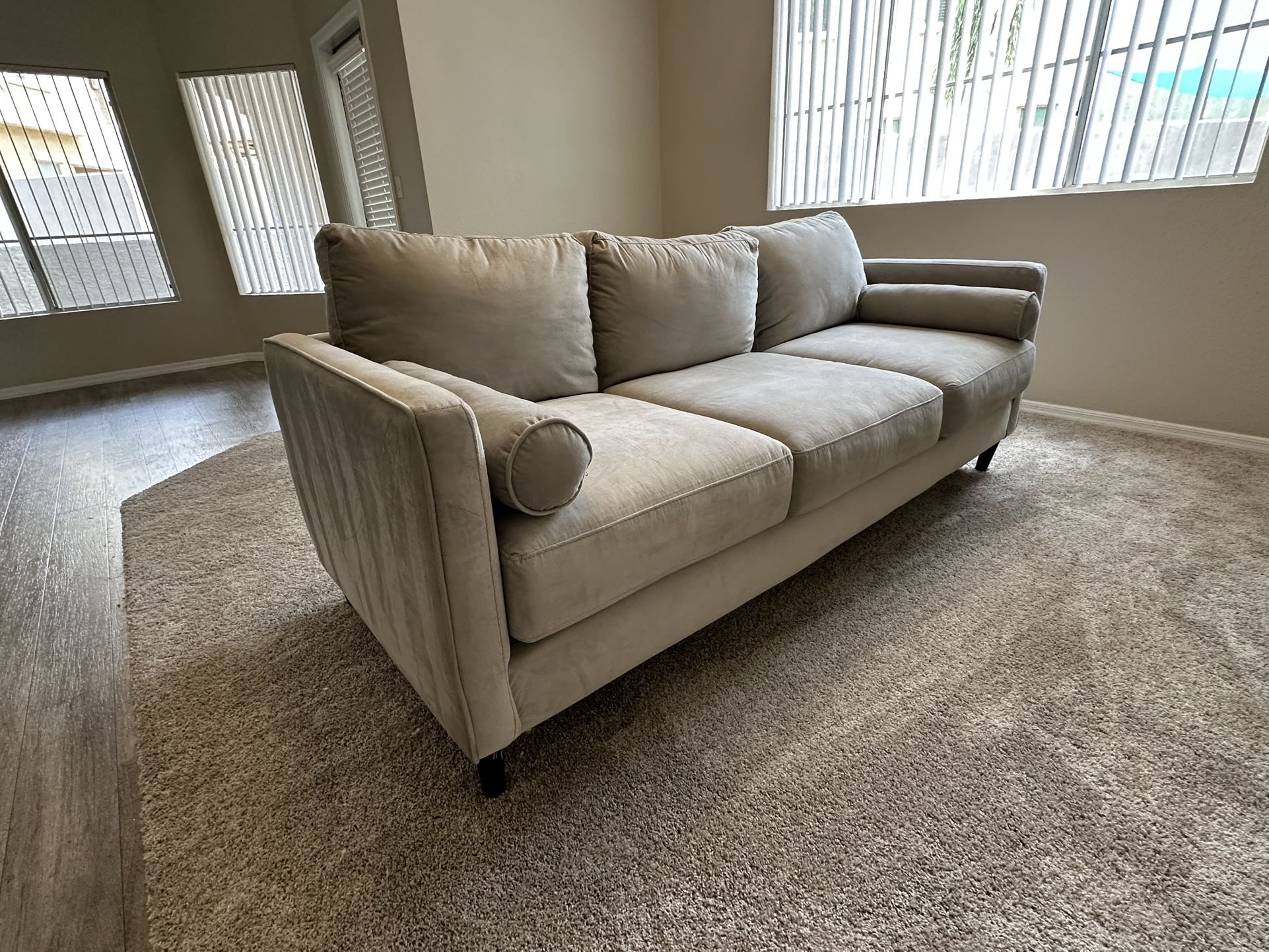 Velvet Grey Sofa