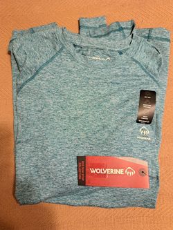 New men's large wolverine UPF 50 long sleeve shirt