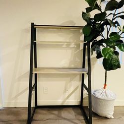 Ladder shelf computer desk