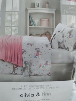 4 piece unicorn comforter set