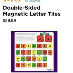 Lakeshore “Double Sided Magnetic Letter Tiles”