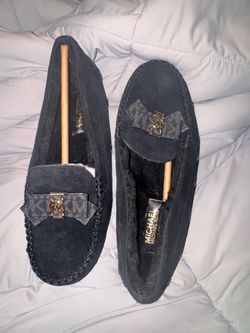Michael Kors Black Suede Moccasin Loafers