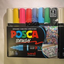 POSCA BRUSH MARKERS 