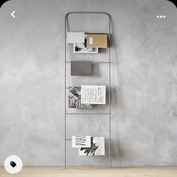 BRAND NEW - CB2 Ladder Magazine Rack - Gray