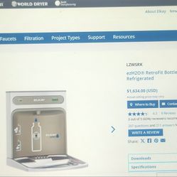 Elkay ezH20 RetroFit Bottle Filling Station Kit For EZ Filtered Non-refrigerated